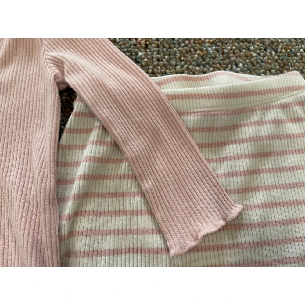 Old Navy Girls Pink & Striped Ridged Outfit 6-12M